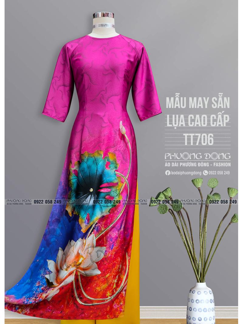 Áo Dài Truyền Thống Lụa Cao Cấp TT706